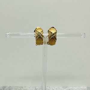 Vintage Christian Dior Gold Clip On Earrings